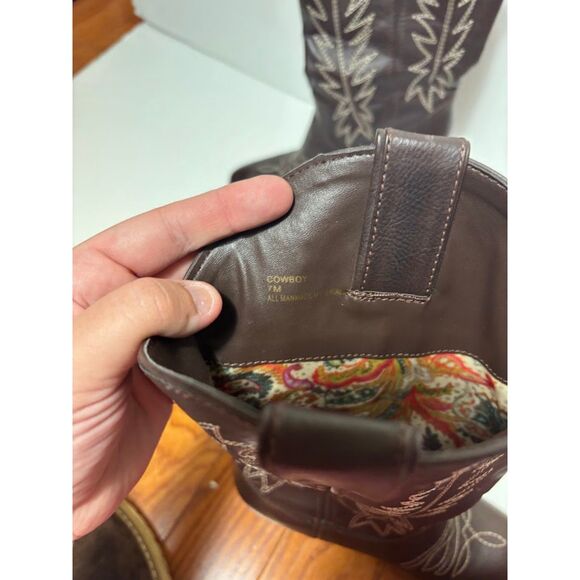 Miranda Cowboy Boots Women's Size 7 Brown Heeled Country Festival Nashville EUC - Picture 7 of 7